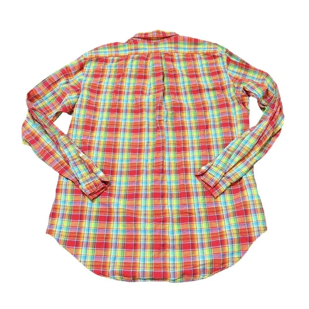 Polo Ralph Lauren Classic Fit Men's Size Large Colorful Plaid Long Sleeve Shirt